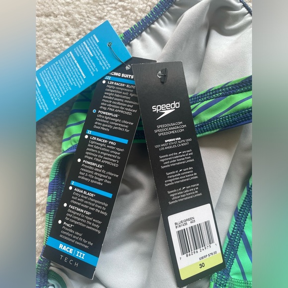 NWT Speedo Women‘s Race III Powerplus Swimsuit Size 30 - Picture 3 of 8